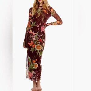 Agua Bendita Robin Maxi Mesh Dress